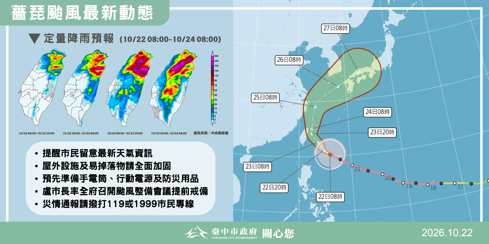 薔琵颱風最新動態