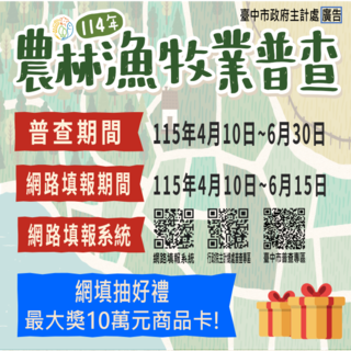 114年農林漁牧業普查